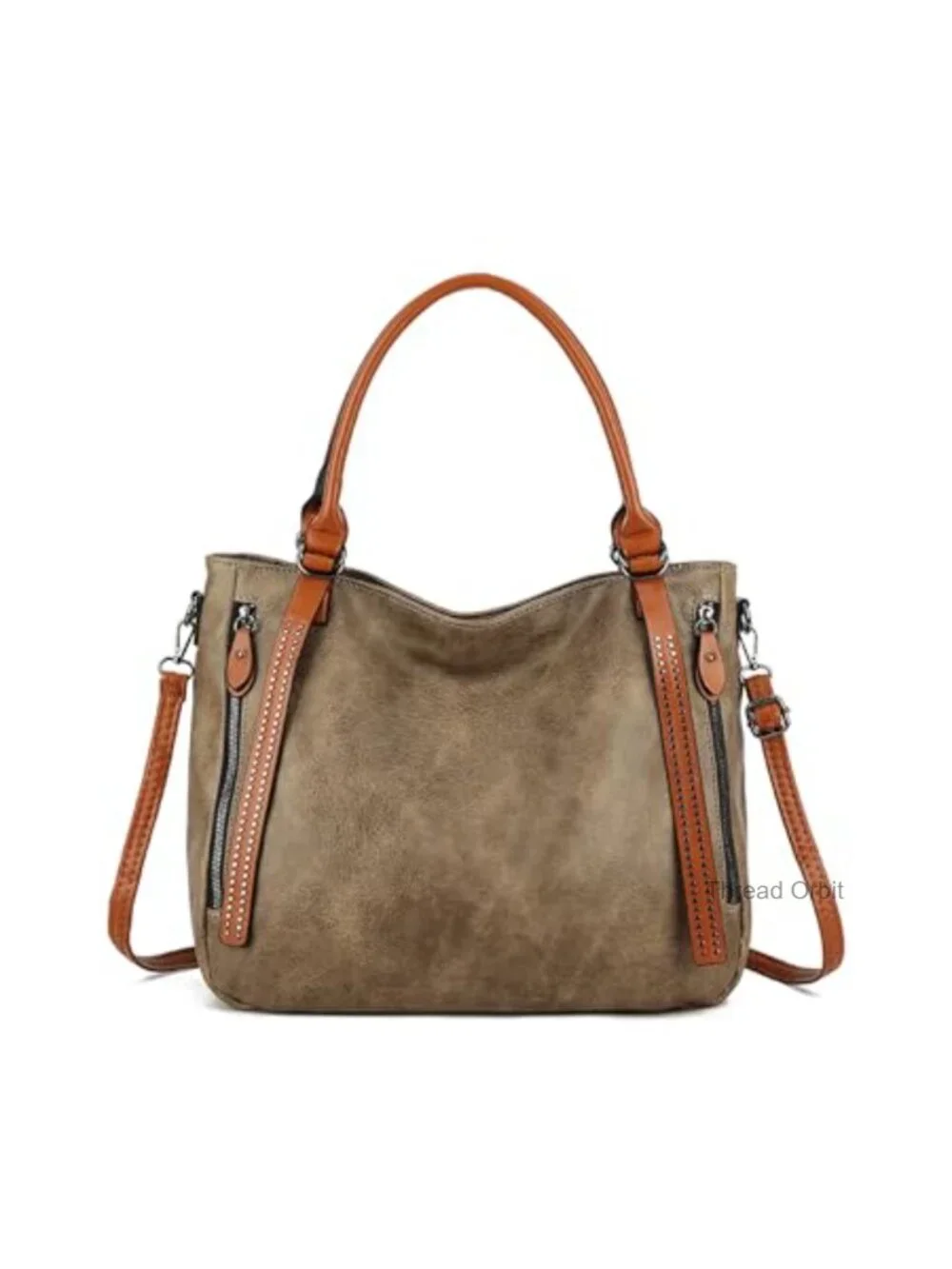 Vintage Slouchy Tote Bag, Large Vegan Leather Hobo Shoulder Bag Satchel Purse